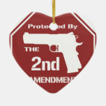 Protected By The Second Amendment (Red).png Ornaments