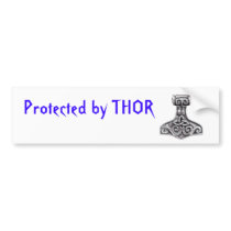 Protected by Thor bumper stickers