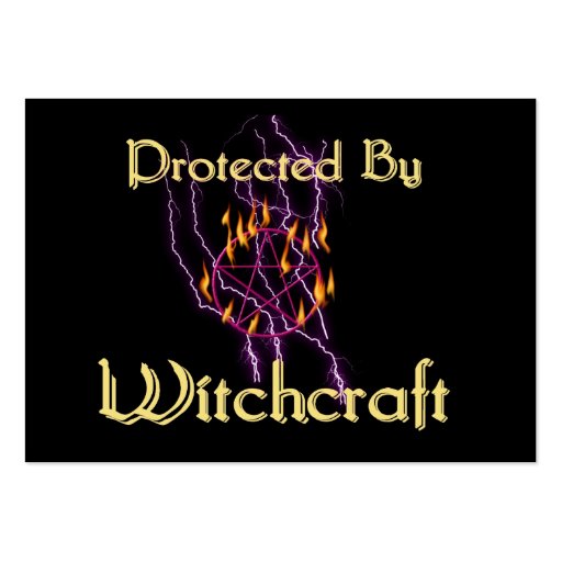 Protected By Witchcraft Business Card Templates (front side)