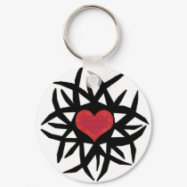 Protected  Heart key chain keychains
