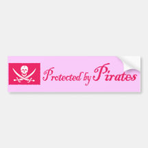 ProtectedByPirates,Bumper Sticker