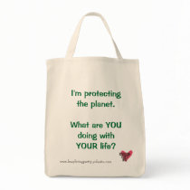Protecting the Planet Grocery Tote bags
