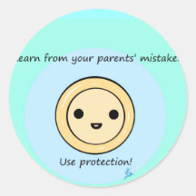 Protection Round Sticker