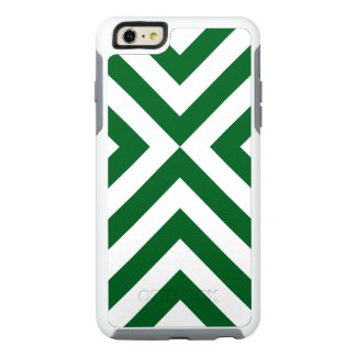 Protective Geometric Green and White Chevrons