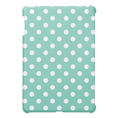 Protective iPad Mini Case - Turquoise Polka Dot