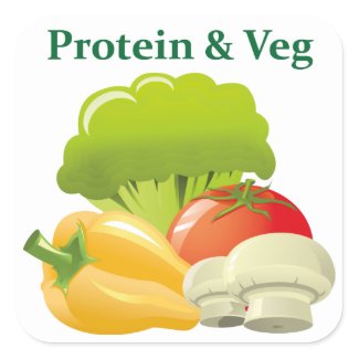 Protein & Veg day sticker sticker