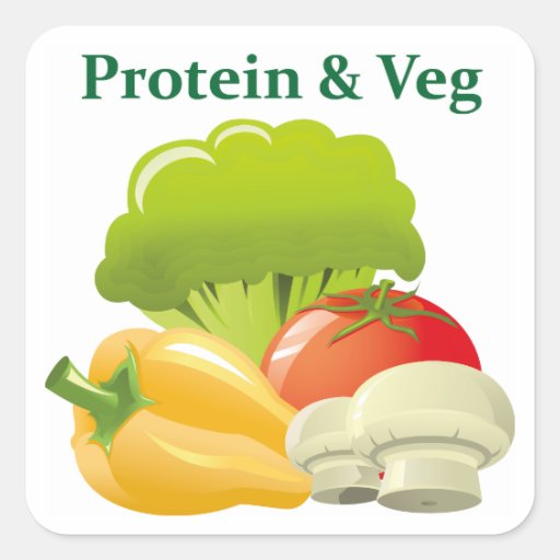 Protein & Veg day sticker