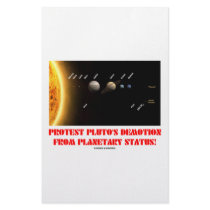 Protest Pluto's Demotion From Planetary Status! Personalized Stationery