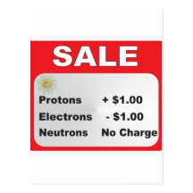 protons electrons neutrons sale postcard