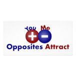 Protons, Electrons, Opposites Attract Photo Greeting Card