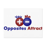 Protons, Electrons, Opposites Attract Postcards