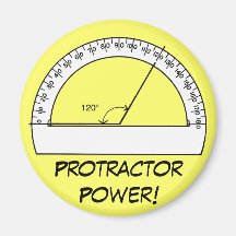 Protractor Power Refrigerator Magnet