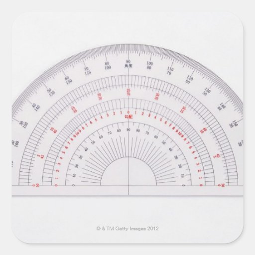 Protractor Square Sticker Zazzle