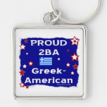 Proud 2BA Greek-American Keychain