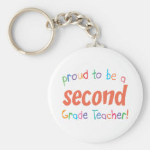 Proud 2nd Grade Teacher Key Chain