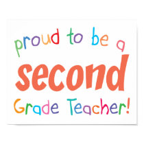 Proud 2nd Grade Teacher posters