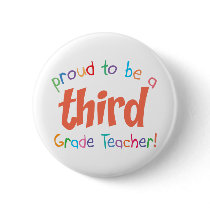 Proud 3rd Grade Teacher buttons