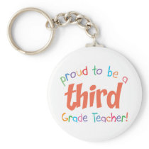 Proud 3rd Grade Teacher keychains