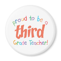 Proud 3rd Grade Teacher magnets
