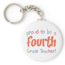 Proud 4th Grade Teacher keychains