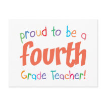 Proud 4th Grade Teacher postcards