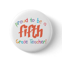 Proud 5th Grade Teacher buttons