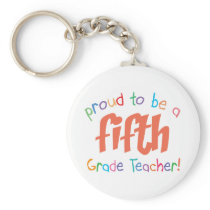 Proud 5th Grade Teacher keychains