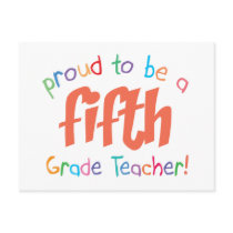 Proud 5th Grade Teacher postcards