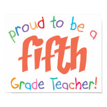 Proud 5th Grade Teacher posters