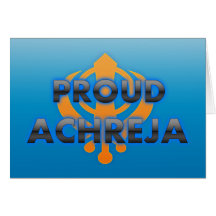 Proud Achreja, Achreja pride Card