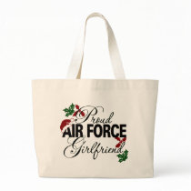 Proud Air Force Girlfriend Christmas Holly Bag by hooahstyle Proud Air Force Girlfriend Christmas Holly Bag