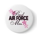 Proud Air Force Mom Pinback Buttons