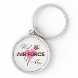 Proud Air Force Mom Heart Keychains