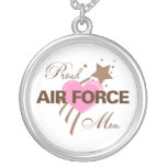 Proud Air Force Mom Heart Necklaces
