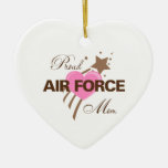 Proud Air Force Mom Heart Ornaments