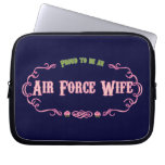 Proud Air Force Wife laptop sleeves