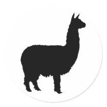 Proud Alpaca Round Stickers