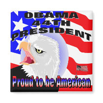 Proud American Barack Obama magnets