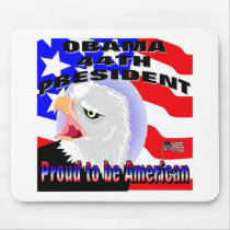 Proud American Barack Obama mousepads