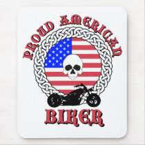 Proud American Biker Mouse Pad