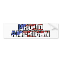 Proud American bumper sticker bumper stickers by patriotic_tshirts Proud American bumper sticker bumper stickers