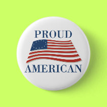 Proud American button