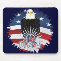 Proud American Eagle Mousepads