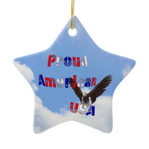Proud American Eagle Patriotic Ornament ornament
