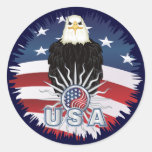 Proud American Eagle Round Sticker