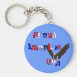 Proud American Eagle USA Patriotic Keychain