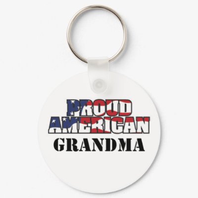 proud-american Grandma Keychain by CaringHearts