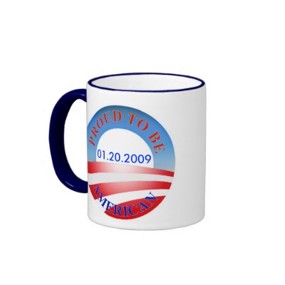 PROUD AMERICAN OBAMA MUG by funny_tshirt