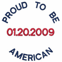 PROUD AMERICAN OBAMA TSHIRT embroidered shirts