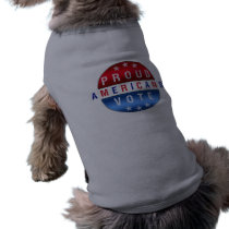 PROUD AMERICANS VOTE PET T-SHIRT
